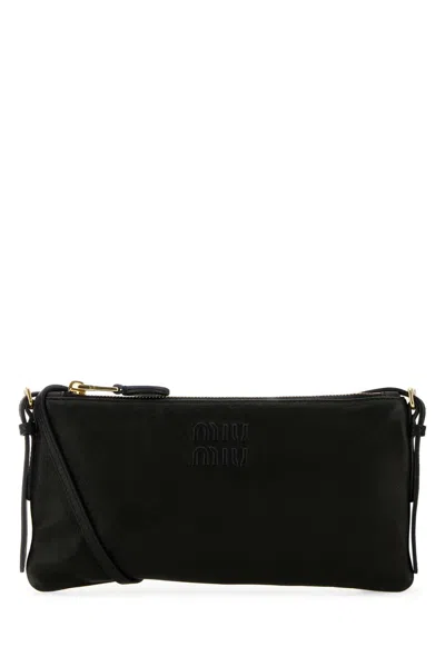Miu Miu Black Leather Crossbody Bag