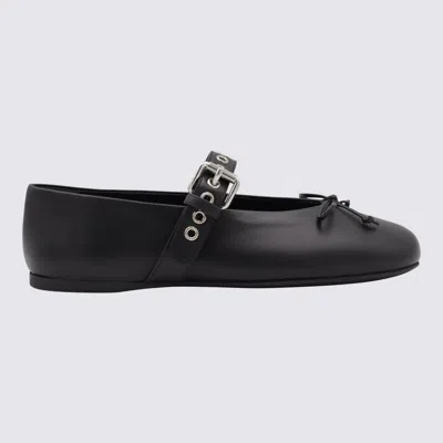 Miu Miu Black Leather Flats