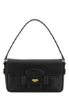 Miu Miu Women Black Leather Penny Shoulder Bag