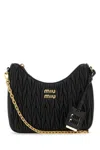 Miu Miu Shoulder Bag Leather Chain Strap In Black