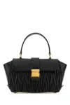 Miu Miu Black Leather Handbag In Nero