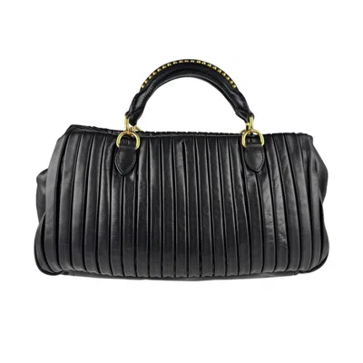 Pre-owned Miu Miu Black Leather Handbag Shoulder Bag ()