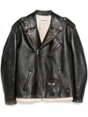 Miu Miu Black Leather Jacket In Black