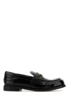 Miu Miu Two-tone Leather Loafers In Black