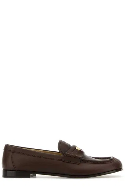 Miu Miu Black Leather Loafers