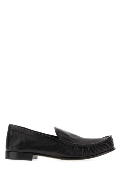 Miu Miu Black Leather Loafers