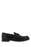 Miu Miu Round-toe Loafers In Black