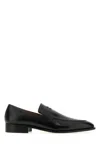 Miu Miu Black Leather Loafers In Black