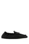 Miu Miu Nappa Leather Round Toe Loafers In Black