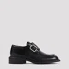 Miu Miu Leather Brogue Shoes In Black