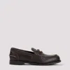 Miu Miu Loafers Featuring Exquisite Stitch Detailing In Brown