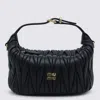 Miu Miu Black Leather Mini Bag In Black