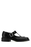 Miu Miu 30mm Leather T-bar Shoes In Nero