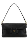 Miu Miu Black Leather Penny Shoulder Bag In Nero