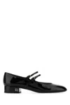 Miu Miu Patent Leather Slingback Pumps With Buckles