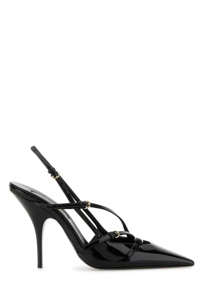 MIU MIU BLACK LEATHER PUMPS