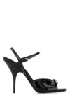 Miu Miu Black Leather Sandals In Black