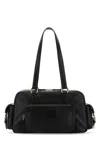 Miu Miu Pocket Nappa Leather Top-handle Bag In Black