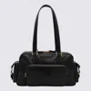 Miu Miu Leather Shoulder Bag Double Handles In Black