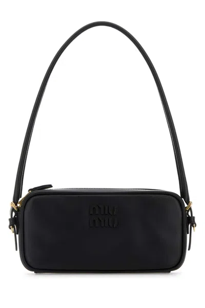 Miu Miu Black Leather Shoulder Bag