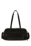 Miu Miu Leather Shoulder Bag Double Handles In Black