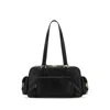 Miu Miu Leather Shoulder Bag Double Handles In Black
