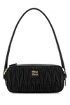 Miu Miu Black Leather Shoulder Bag In Black