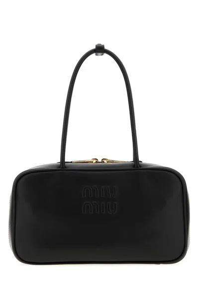 Miu Miu Black Leather Shoulder Bag