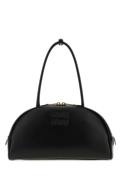 Miu Miu Black Leather Shoulder Bag