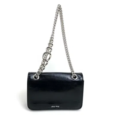 Pre-owned Miu Miu Black Leather Shoulder Bag ()