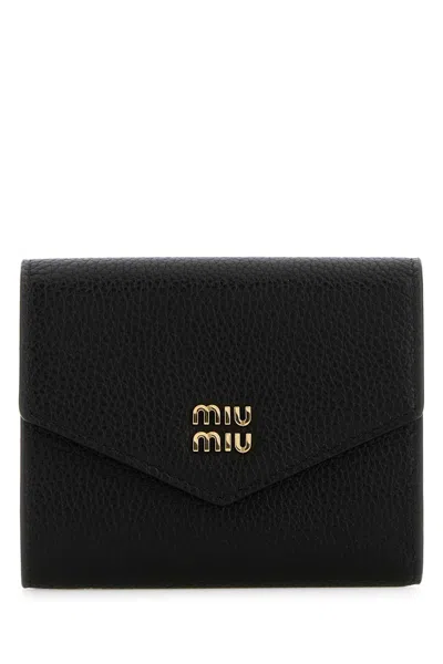 Miu Miu Black Leather Wallet