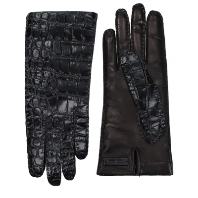 Miu Miu Black Leather Women's Gloves