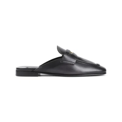 MIU MIU MIU MIU BLACK LOAFERS WITH SMOOTH FINISH