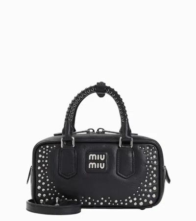 Miu Miu Black Logo Mini Satchel