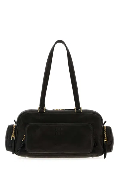 Miu Miu Black Logo Shoulder Bag