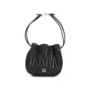 Miu Miu Black Matelasse Leather Clutch In Black