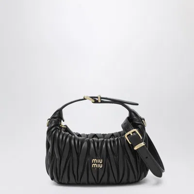 Miu Miu Black Matelassé Nappa Pouch