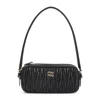Miu Miu Black Matelasse Shoulder Bag In Black