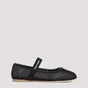 Miu Miu Mesh-design Ballet Flats In Nero