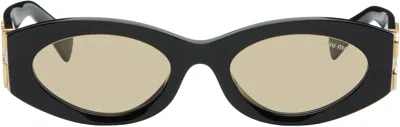 Miu Miu Black Miu Glimpse Sunglasses