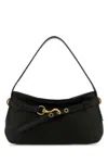 Miu Miu Adventure Leather Shoulder Bag With Detachable Strap In Black