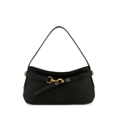 Miu Miu Black Nappa Leather Avenue Shoulder Bag