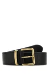 Miu Miu Adjustable Leather Belt With Gold-tone Hardware