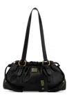 MIU MIU BLACK NAPPA LEATHER JOIE SHOPPING BAG