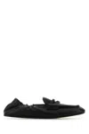 Miu Miu Women Logo Motif Leather Loafers In Black