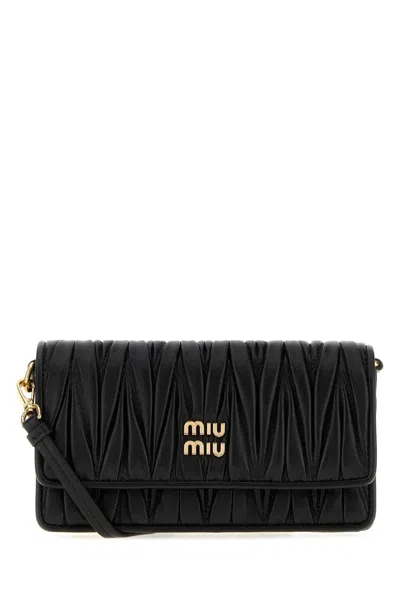 Miu Miu Black Nappa Leather Mini Crossbody Bag
