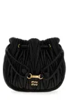 Miu Miu Black Nappa Leather Pouch In Black