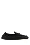 Miu Miu Nappa Leather Round Toe Loafers In Black