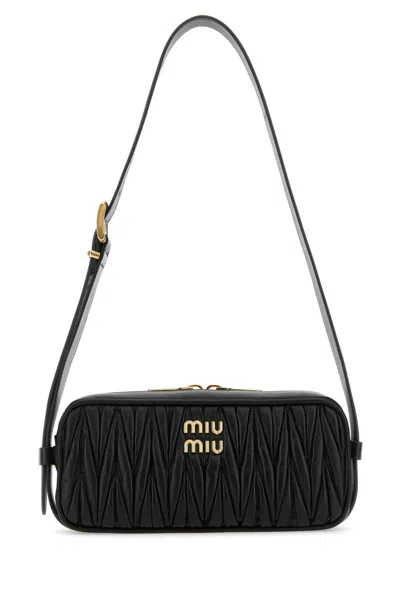 Miu Miu Black Nappa Leather Shoulder Bag
