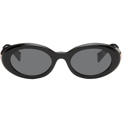 Miu Miu Black Oval Sunglasses